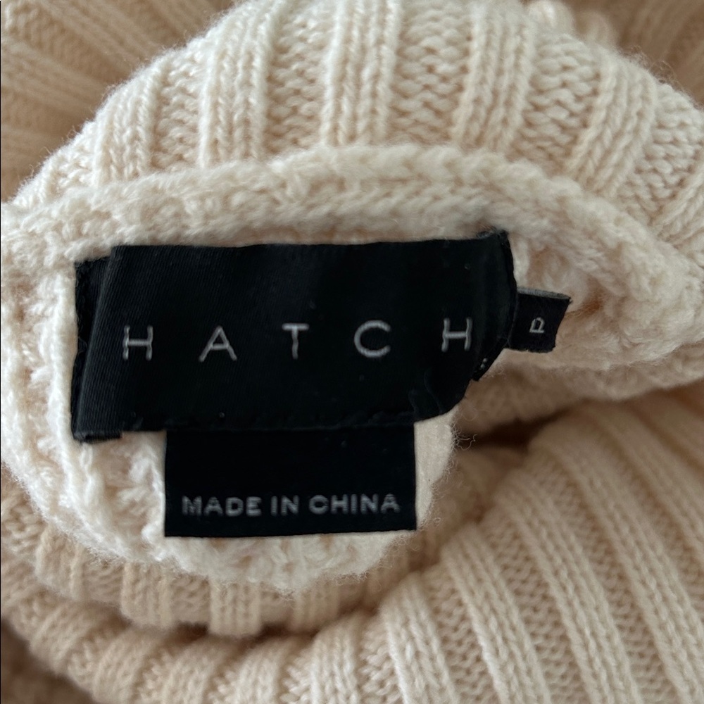 Hatch Maternity The Waffle Turtleneck Wool Sweater Petite - Picture 5 of 6